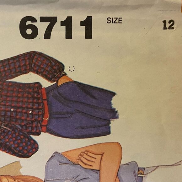 McCalls 6711 Pattern Top Girls 12 Vintage Academia Feminine Campus Peasant - Picture 5 of 6